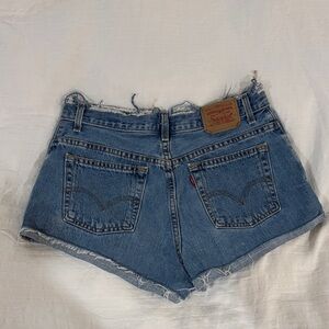Levi's Women's Medium Blue Denim Cutoff Shorts